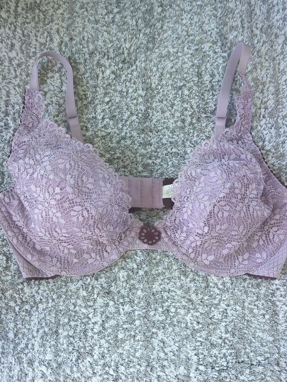 Lace Underwire Bra in Lavender